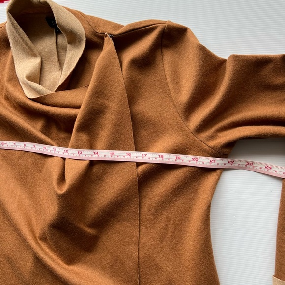 SABA Women’s Wool Rich Blend Cardigan Jacket Tan Cream Felt Long Sleeve Size L - Picture 13 of 14